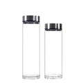 500 1000 ml Customized High Borosilicate Wide Mouth Glass Water Bottle Water Container Water Jar with Stainless Steel Lid