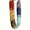 Wholesale Natural 7 Chakra Rondelle Gemstone Loose Beads Abacus Healing Crystal for DIY Jewelry Making 5x8 Mm 38cm Strand