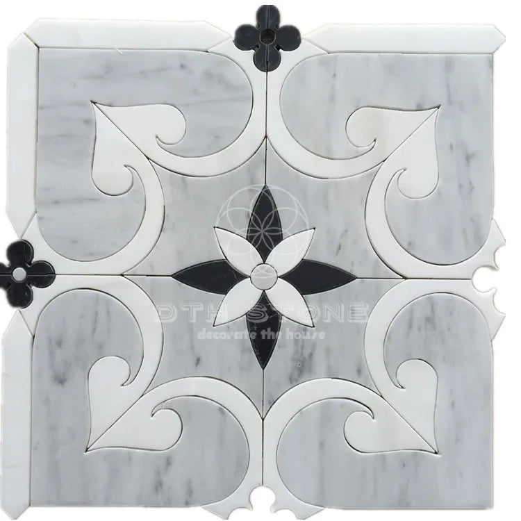 Hot-Sale 10mm Thick Marble Parquet Modern Kitchen Design Stone Mosaic Floor Tiles Interior Wall Hotel Polished Surface Top Grade