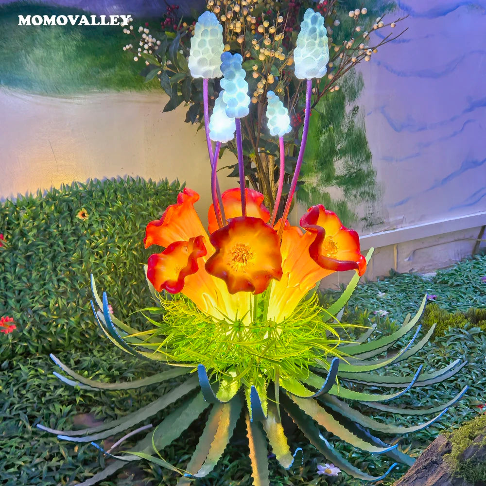 Momovalley Night-Blooming Flower Fantasy LED Lamp for Wedding Garden Path Themed Event Decoration Magical Forest Ambience