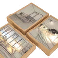 3D Creative Acrylic LED Light Wall Painting Wood Frame with Sunshine Picture for Table Decoration Unique Led Art Design