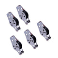 5PCS Stainless Steel 316 Pulley 25mm Blocks Rope Pulley Nylon Sheave Single Lashing Eye for 2mm to 8mm Rope