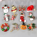 Manufacturer Luxury Merry Christmas Gift Tree Reindeer Custom Enamel Hat Clothes Tie Scarf Button Pin Badge Lapel Pins Brooch