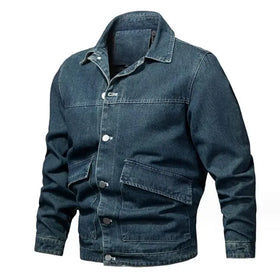Hot Sell Custom Blank Oversized Denim Jacket Fashion Streetwear Washed Button up Denim Coat for Men
