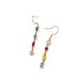 RainbowKing S925 Pure Silver Tassel Earrings Luxurious Long Colorful Zirconia for Women Fine Jewelry Earring