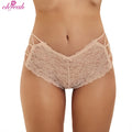 High Quality Lace Ladies Underwear Panties Set China Stock Plus Size High Waist Decorated Bow Knitted Weaving Women's Underwear