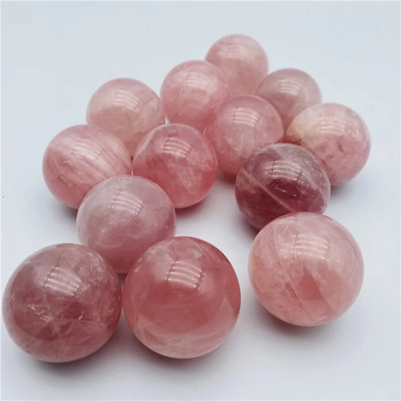 Wholesale Natural Healing Crystal Ball Pink Rose Quartz Crystal Sphere for Decoration