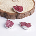 DIY Cheap price electroplate agate druzy pendant set tower beads natural crystals