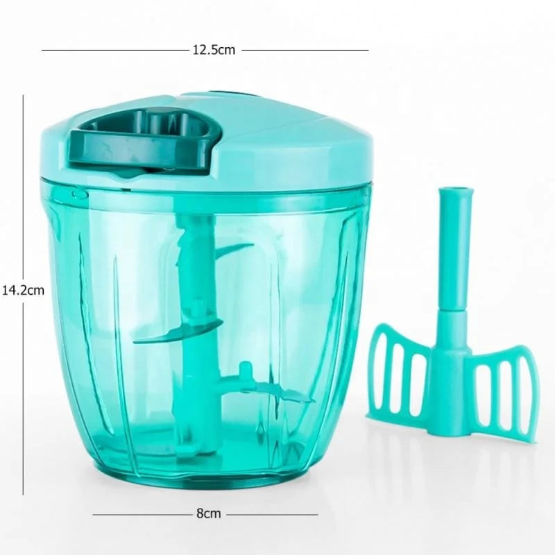 Multifunctional Plastic Manual Fruit Vegetable Chopper Hand-Pulled Food Cutter Onion Nuts Grinder Mincer Shredder for Kitchen