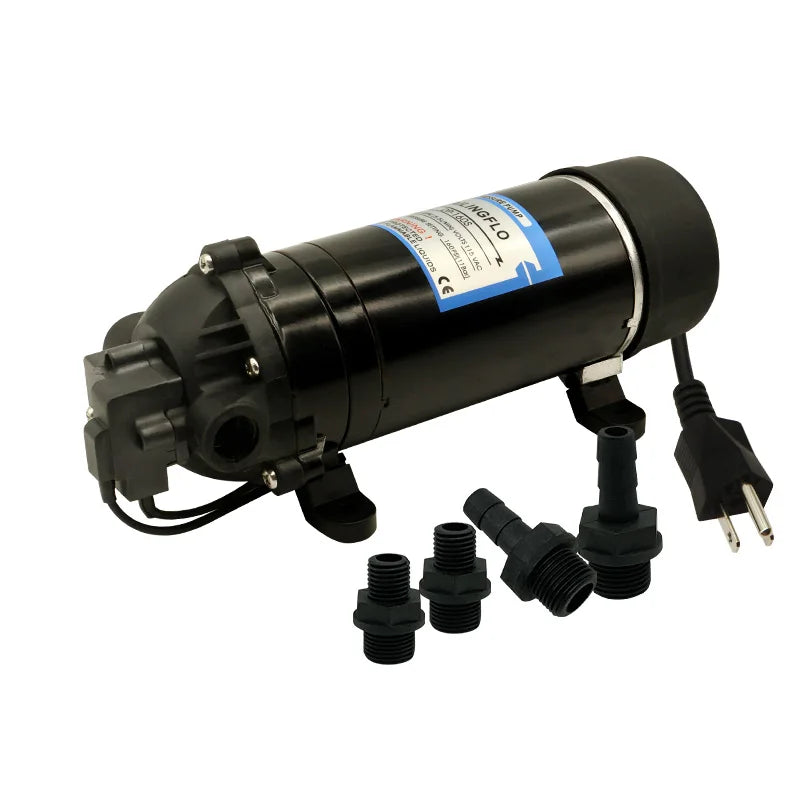 SAILINGFLO DP-160S 115/120V AC Diaphragm Pump 5.5LPM 160PSI Intermittent Duty Cycle High Pressure Washing Pump