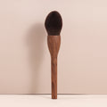 MEDELL Luxury Synthetic Hair Custom Walnut Single Makeup Brush Loose Painter Private Label Custom Logo Solid Wood Handle