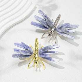 Custom Make Healing Crystal Home Decoration Natural Precious Quartz Kyanite Dragonfly Stone Decor Craft Art Home