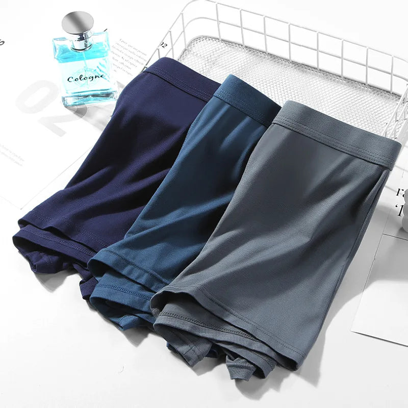 2023 Breathable Mid Rise Modal Seamless Plus Size Men's Underwear Boxer Briefs for Men