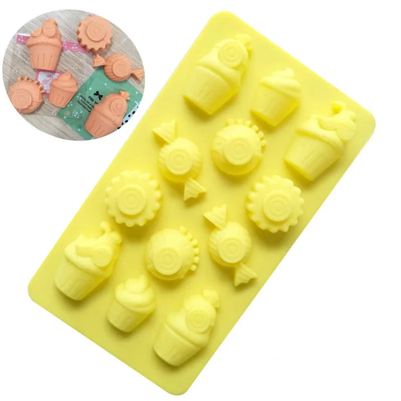 BPA Free 12 Cavity Silicone Chocolate Molds Candy Shaped Cake & Ice Molds Oven/Dishwasher/Refrigerator Safe Packaged in OPP Bag