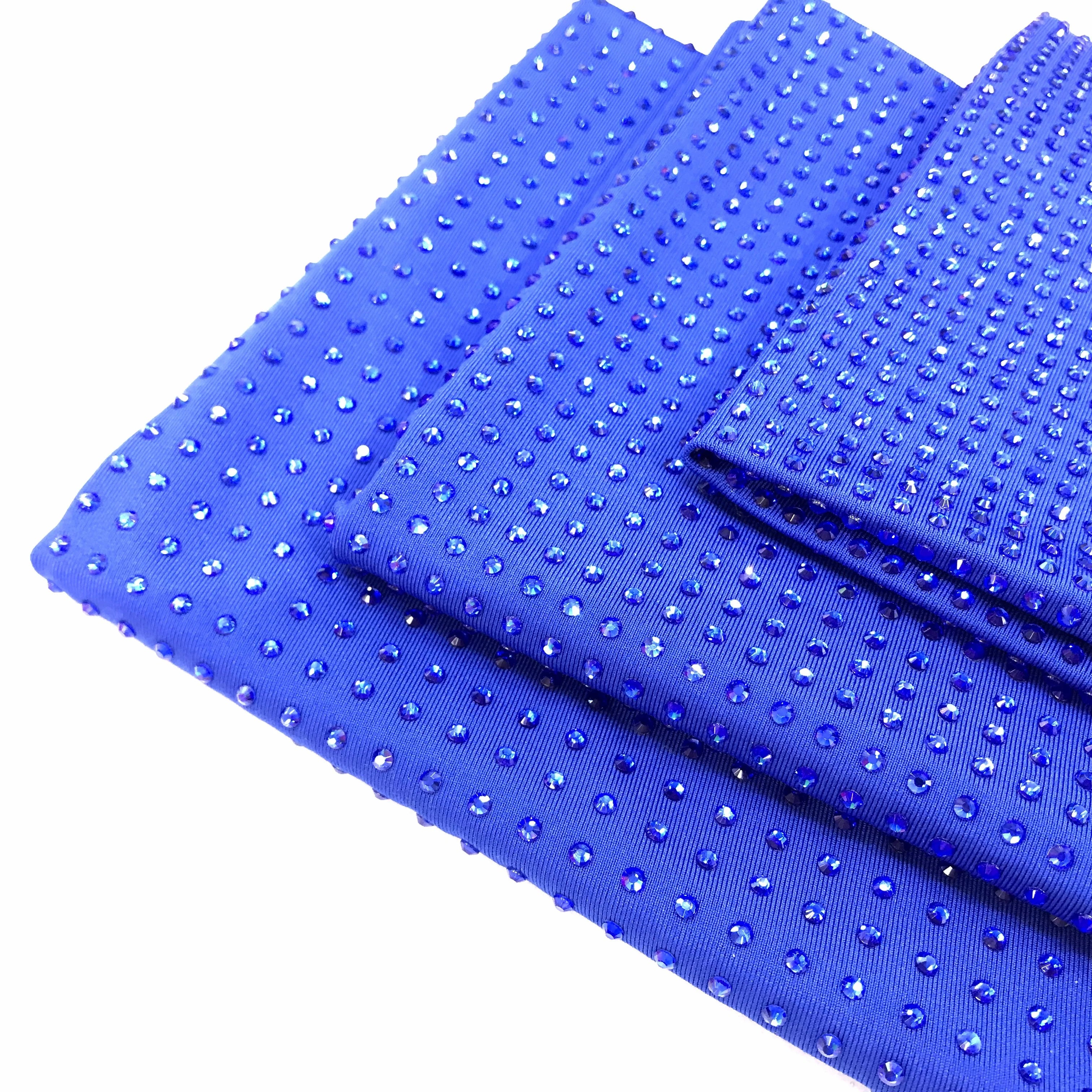 F001New Arrival  Elastic Rhinestone Mesh Fabric for Making Dress Stretch Rhinestone Mesh Trim Crystal  Fabric