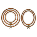 Cross Stitch Hoop Ring Imitated Wood Display Frame-Circle Embroidery Hoops Set