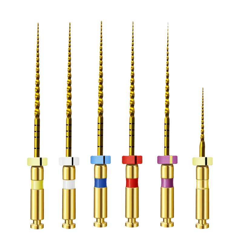 Dental Material Heat Activated Gold Flexible Super Files Canal Root Treatment Rotary Golden File Dentist Tips Endodontic Files