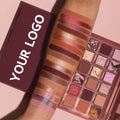 Wholesale Cosmetic Custom logo Makeup Palletes Packaging Eye Shadow 18 Colors Customized Shaped Eyeshadow Palette  Highpigmente