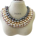 16-18 Inch 100% NATURE FRESHWATER Baroque PEARL Choker NECKLACE-good Quality-brass 18k Gold Plated Clasp Waterproof