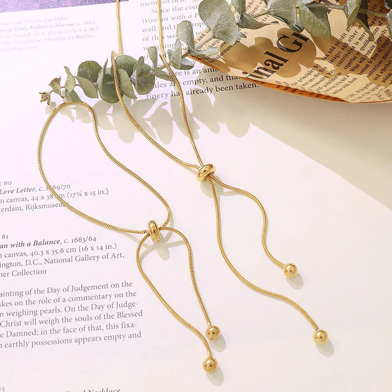 Fashion Adjustable Snake Bone Necklace for Women Pull-out Pendant Female Delicate Elegant Choker Chain Necklaces & Pendants