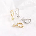 SP Korean 925 Silver Jewelry Sterling Silver Diamond Cubic Zircon S925 Silver Star Diamond Drop Earrings