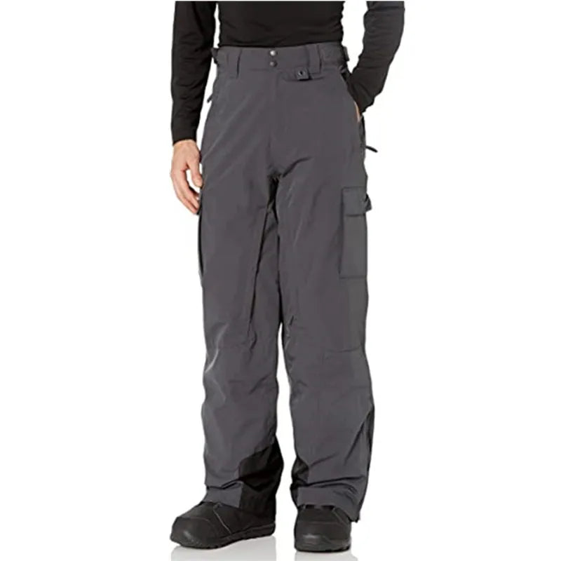 AQTQ Custom High Quality Durable Ski Pants Windproof Breathable Outdoor Waterproof Men's Ski Pants with Multi-Functional Pockets
