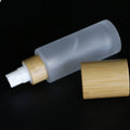 Bamboo Frost Cap and Pump Set for Cosmetic 30ml 50ml 100ml 120ml  Lotion Bottle Glass Wooden Serum Pump Bottles