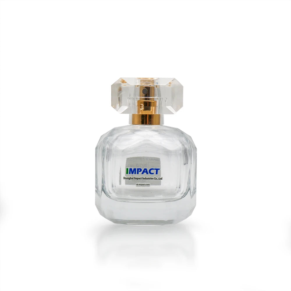 Impact GB-301 40ml Round Glass Perfume Spray Bottles Pump Sprayer Clear Pink Cap Silk Screen Printing ISO9001 Certified China