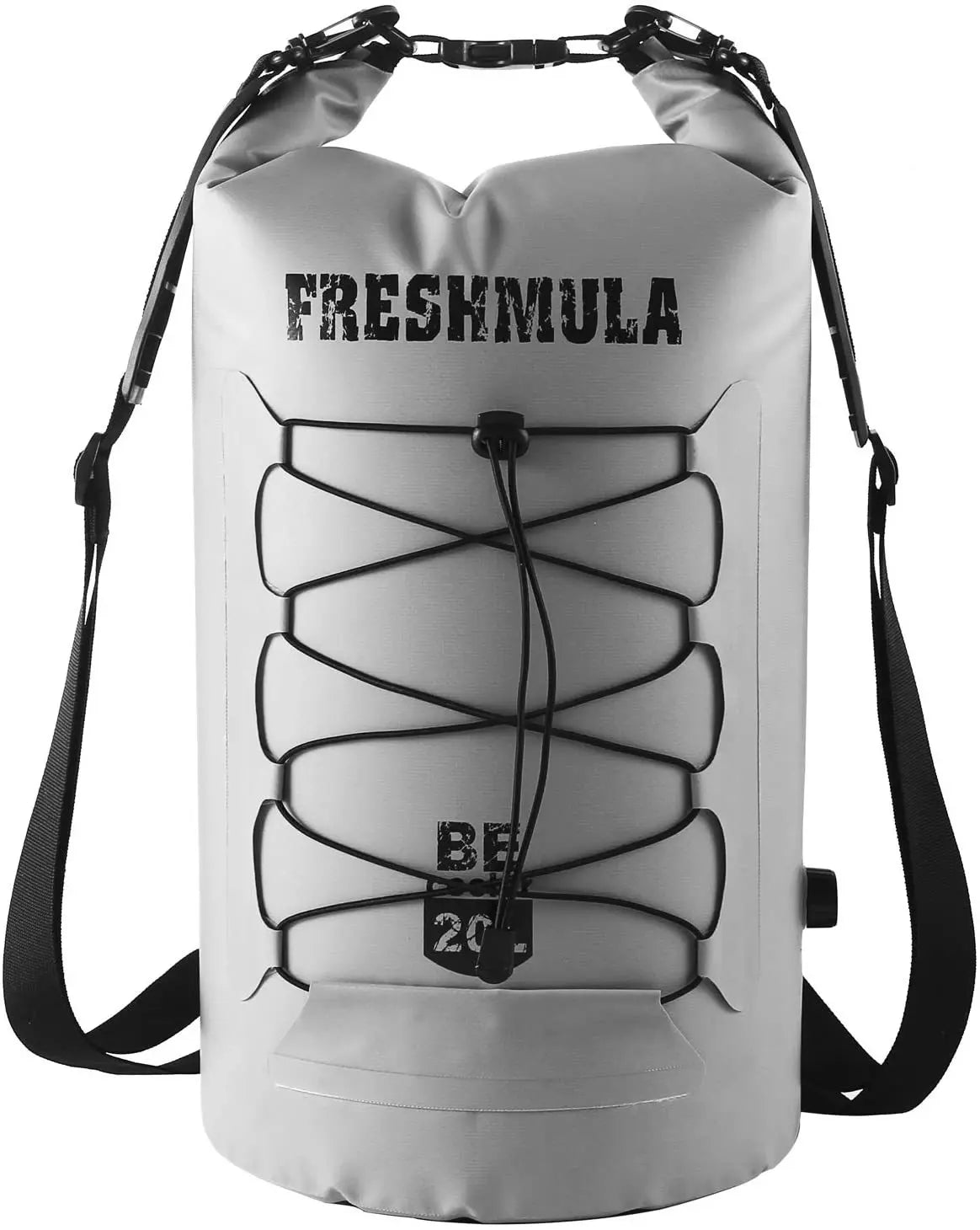 Custom Logo PVC 100% Waterproof Thermal 24 Hours Cooling Collapsible Dry Bag Insulated Cooler Shoulder Backpack Button Closure