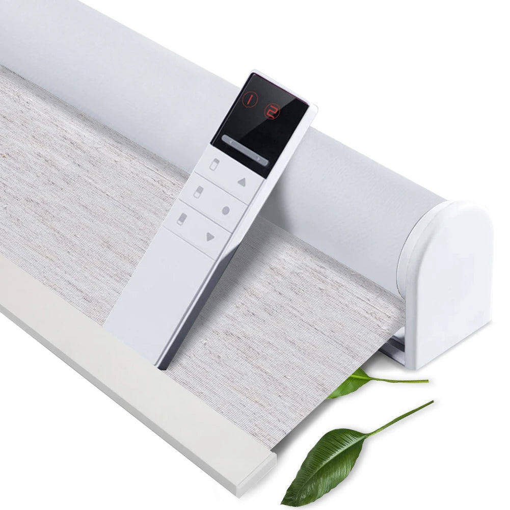 ZSHINE Blackout Window Blinds Rechargeable Motor Remote Control Window Shades Roller Blinds Motorize Roller Shades for Window