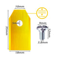 0.75mm Wholesale  Robot Lawn Mower Blade Knife Titanium Coating Fit for Auto Mower Blade