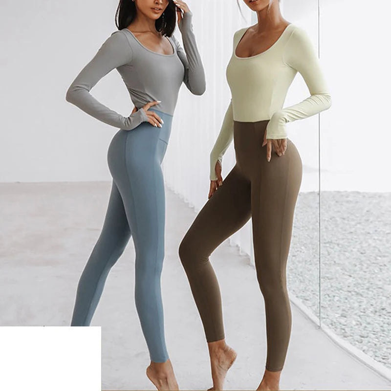 Custom Yoga Clothing Women's One Pieces Sports Suit Set Workout Gym Yoga 1 Piece Jumpsuit Set