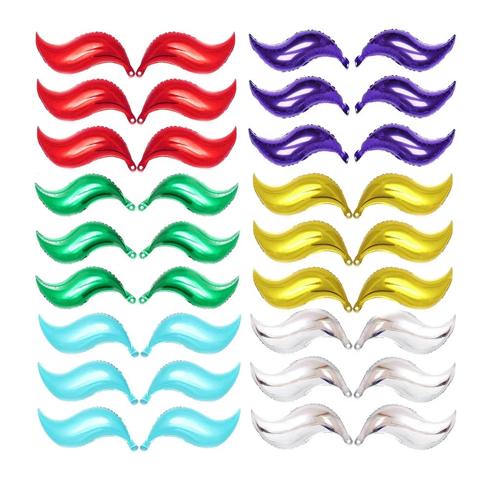 Cute Birthday Party Decorations Theme Gold Purple Silver Blue and Green Aluminium Ballon S Shaped Foil Mermaid Tail Balloon Set