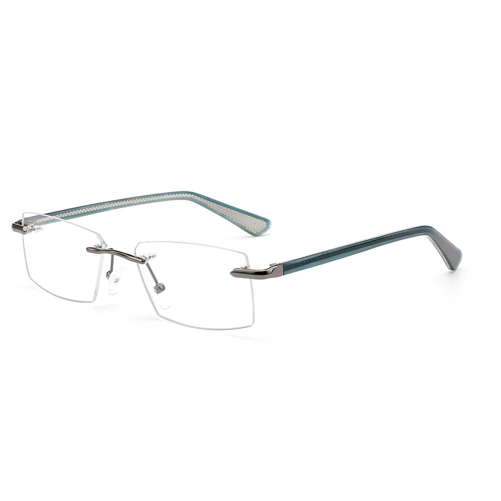 Retro Vintage Style Rimless Clear Lens Glasses Fashion Reading Rimless Flexible Optical Frame