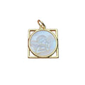 Wholesale Custom White Sea Shell Cute Wing Angel Charms Pendants Jewelry Making for Necklaces