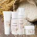 Factory Direct Rice Face Skin Care Kit Organic Brightening Firming Toner Lotion Cream Hyaluronic Acid Skin Care Set