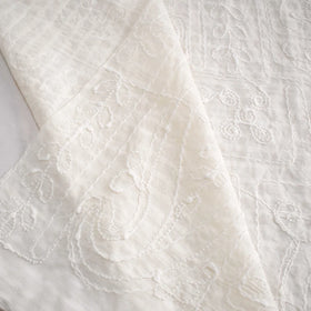 Custom Design Wholesale Polyester Embroidery Tulle Fancy Lace Fabric for Wedding Garment
