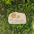 Resin Durable Hand-Painted Pet Memorial Stone with Paw Print Design for Outdoor Use Commemorating Deceased Dogs