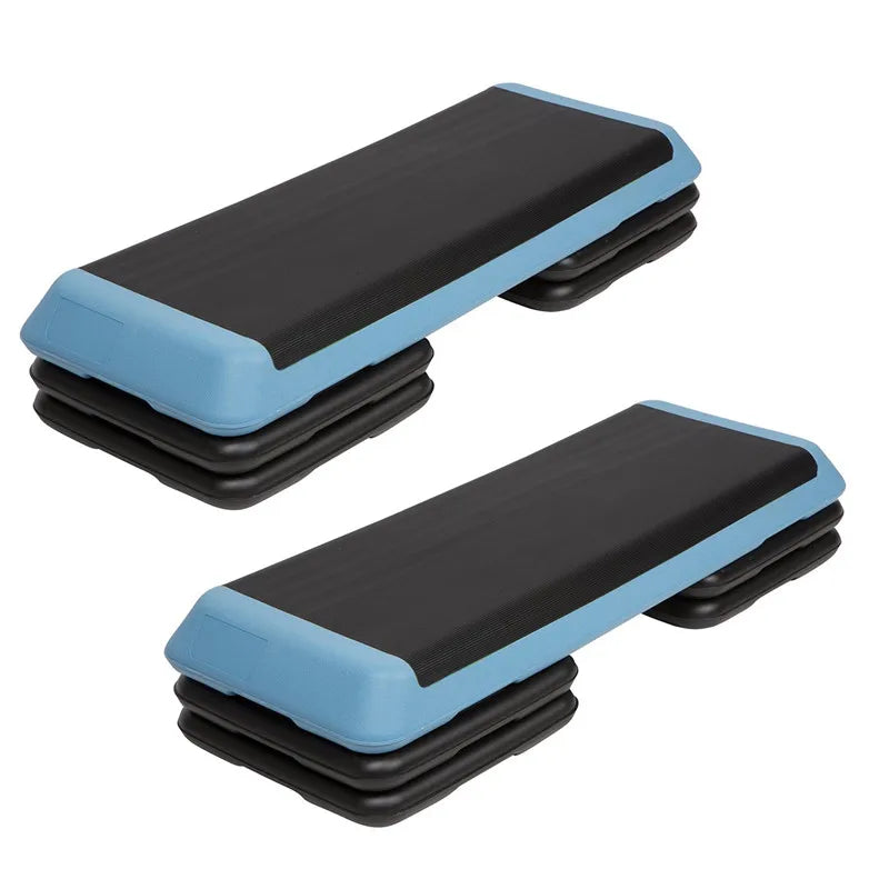 Adjustable ABS Aerobic Step Stepper with 4 Risers for Indoor Fitness and Home Exercise