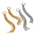 J&D 18K Gold Plated Stainless Steel Snake Bone Chain Knot Tassel Earrings with Trendy Diamond Pearl Geometric Number Pattern