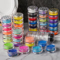 5/6 Jars Neon Nail Glitter Sequins Set Holographic Nail Flakes Pigment Gradient Fluorescence Chrome Manicure Decorations Set