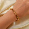 316l Stainless Steel  Minimalist INS Gold Plated Waterproof Jewelry 5mm Bead Chain  for Women