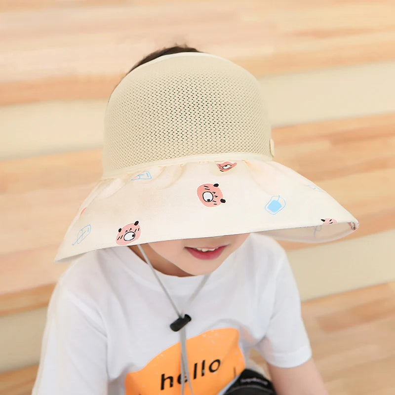 Outdoor Cute Children Summer Beach Anti Sun UV protection Kids Visor Hat