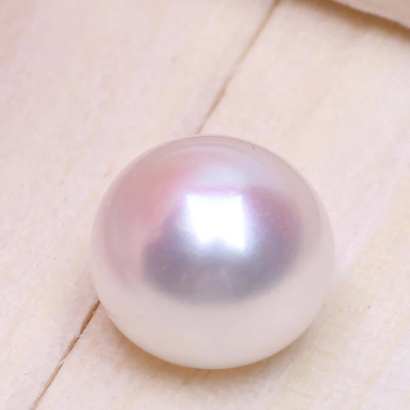 White Color Big Size 10.5-15mm Half Hole 2A-4A Loose Cultured Button Pearls Natural Freshwater Pearl for Jewelry
