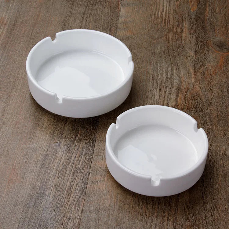 Manufacturer Wholesale Round Ashtray Custom Logo Printed Ceramic Ashtray Porcelain Ashtray