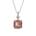 Korean Style Fashion Square Zircon Necklaces for Women Luxury Elegant Female Clavicle Chain Jewelry Wholesale