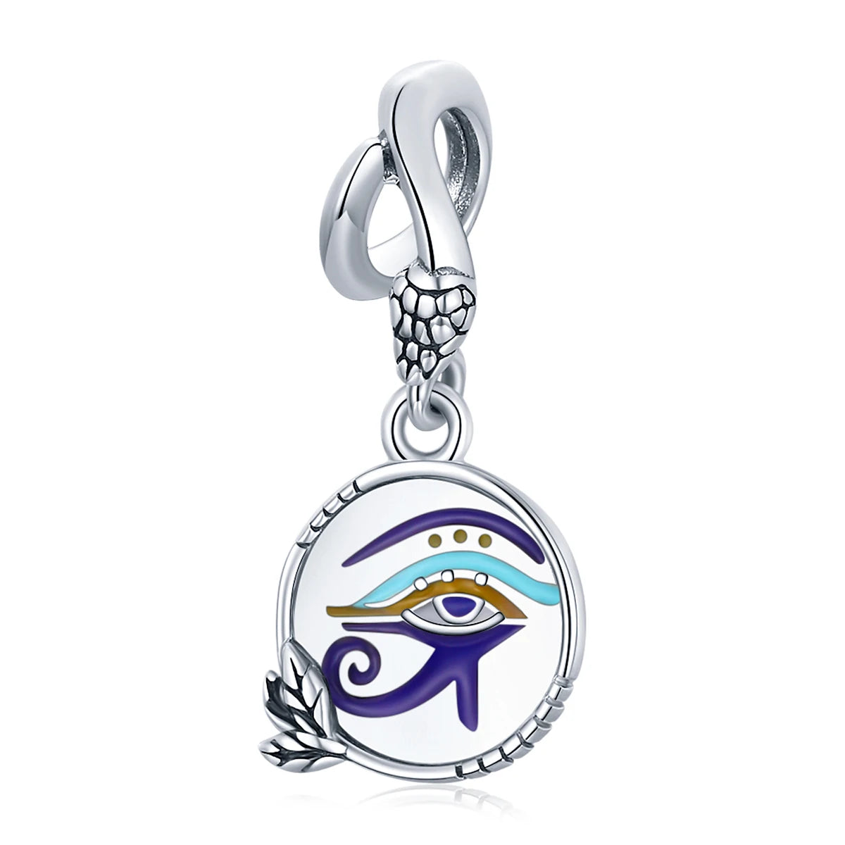 HOT 925 Silver Legend Egypt Charm 925 Sterling Silver Twin Eyes Charm Pendant for Original Bracelet Bangle Women Jewelry SCC1857