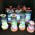 Kindfull Nature Crystal Rainbow Fluorite Lamps Healing Stone Quartz Spirtual Crystals Carved for Gift