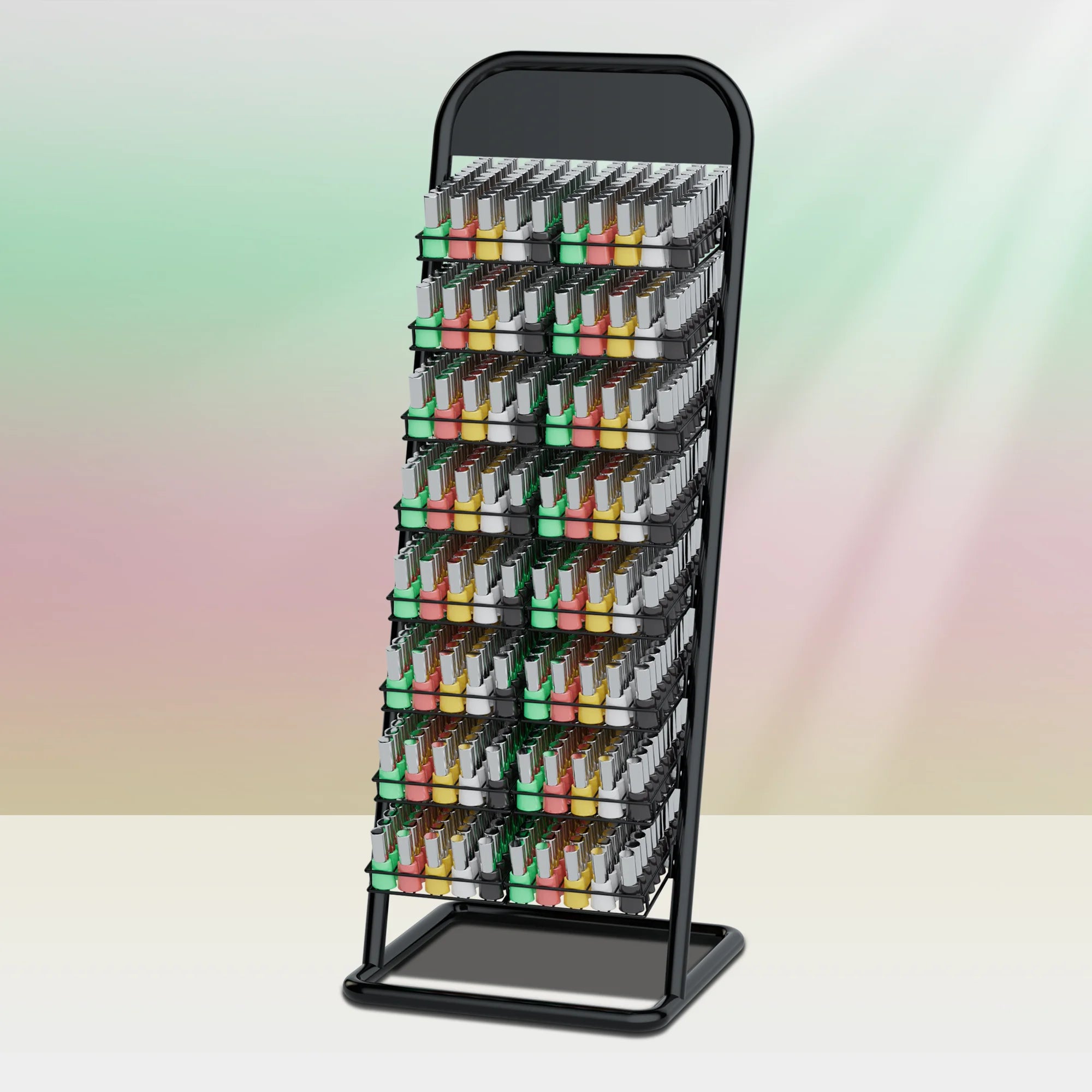 Nail Polish Display Rack Cosmetics Essential Oil Perfume Lipstick Bottle Metal Wire Display Rack Stand Support Customization