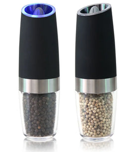 Automatic Salt and Pepper Mill Grinder Electric Gravity Pepper Grinder with Blue Led Light